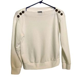 Who What Wear White Button-Detail Top